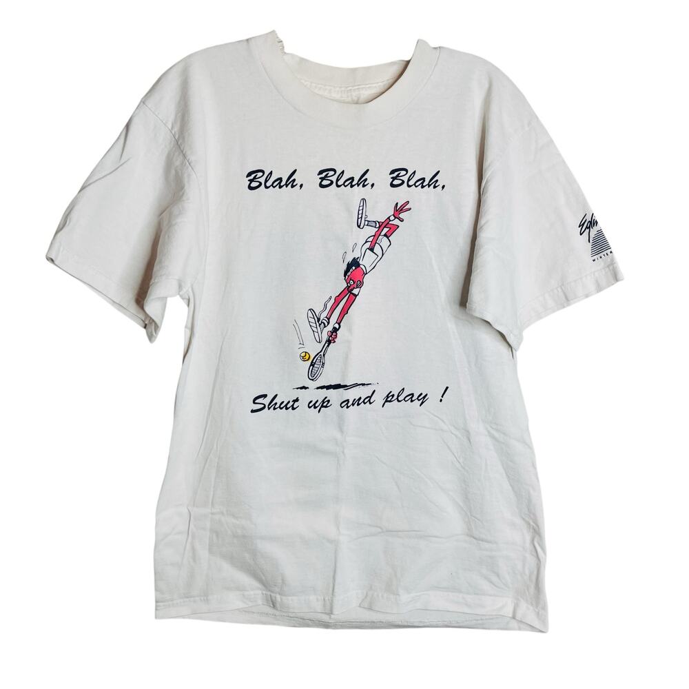 Eglinton Flats Winter Tennis Club T-Shirt Play Blah Blah Shut Up And Play
